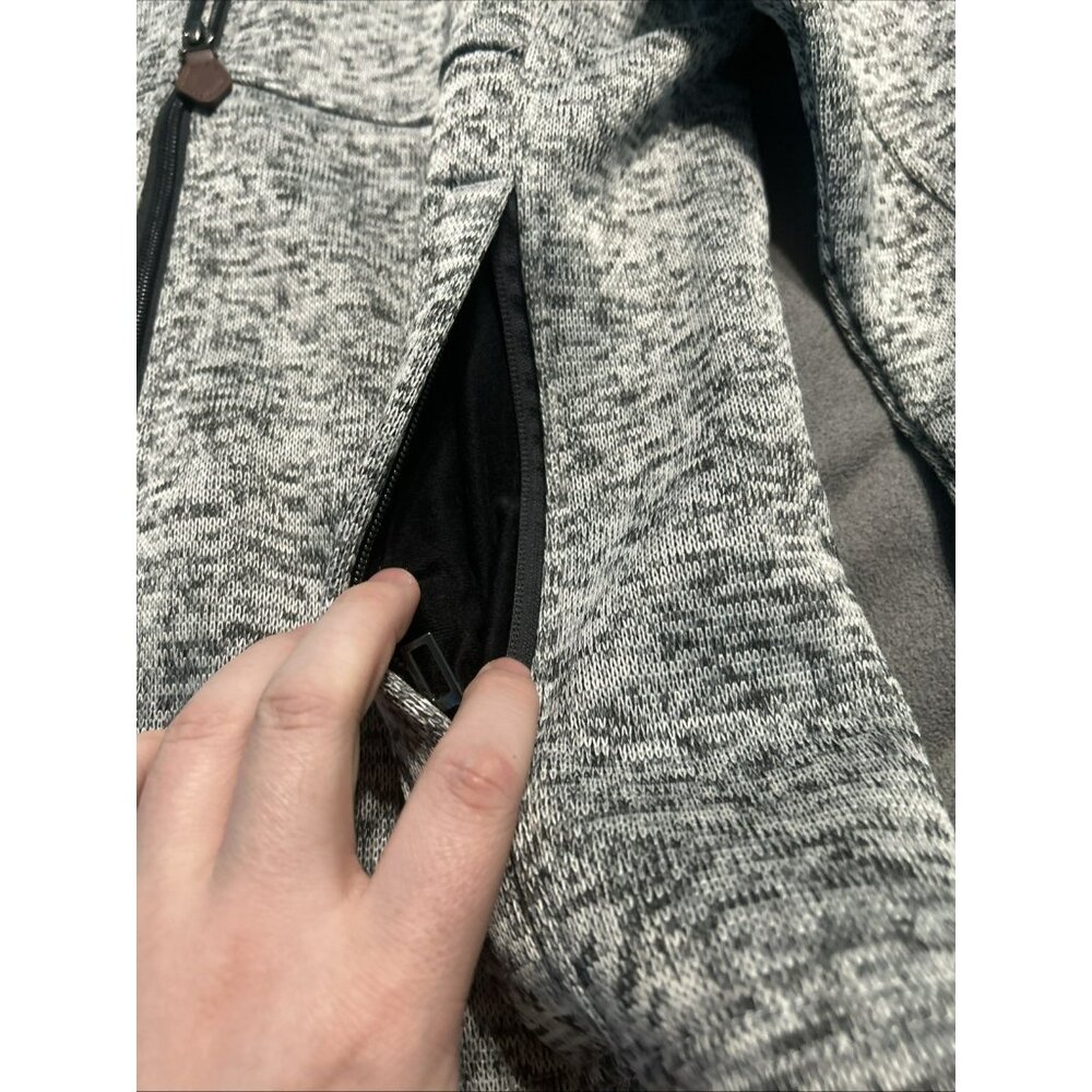 Knoss Inspire Women’s Full Zip Sweater Fleece Jacket Size S Light Gray EUC - Picture 5 of 7